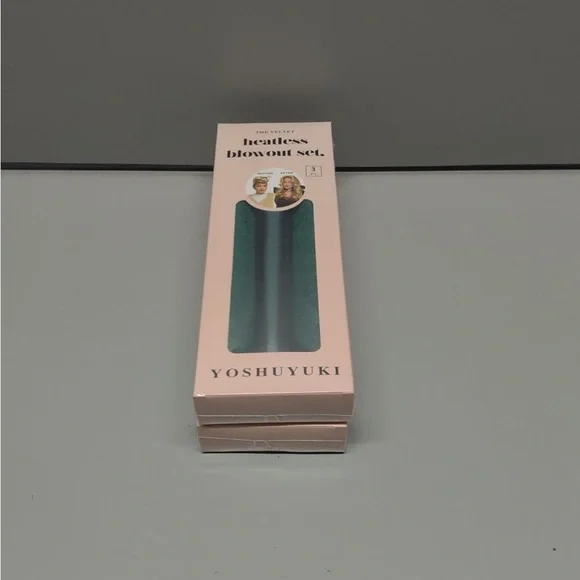 Heatless Curling Rod Set Classic Velvet Hair Rollers Overnight W satin scarf NEW - Picture 7 of 7